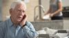 Researchers found that the 32 patients assigned to the intervention had significantly better adherence scores at both three months and six months than the 39 patients assigned to the control group. In the image, an elderly man talking over the phone