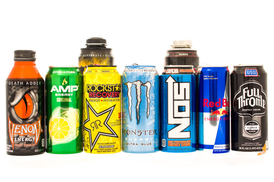 Popular energy drinks