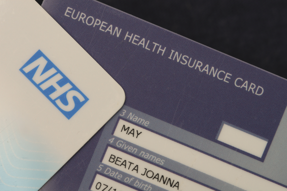 European Health Insurance card (EHIC), close up
