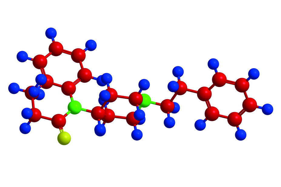 Molecular structure of fentanyl