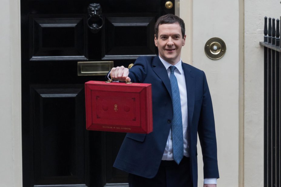 George Osborne outside Downing Street before the 16 March 2016 budget
