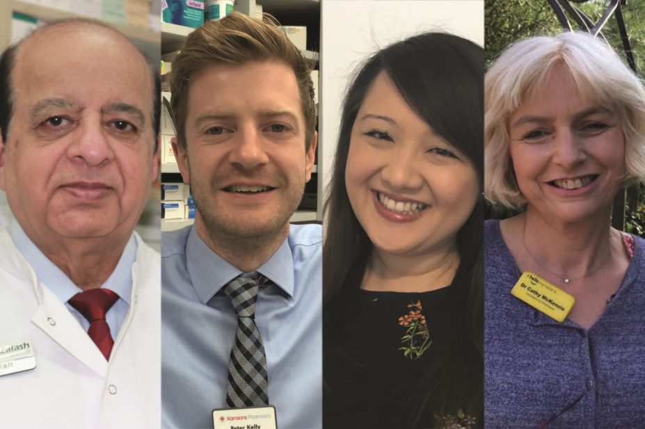 London and Kent regional finalists of the I Love My Pharmacist Award. From left: Zafar Khan, Peter Kelly, Esther Wong and Catherine McKenzie