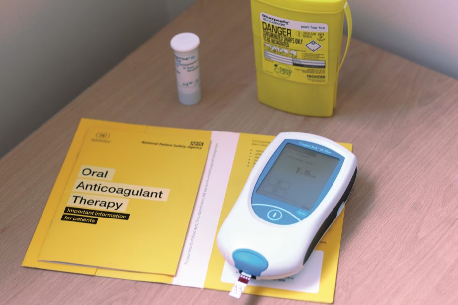 Oral anticoagulant therapy and INR blood test monitor