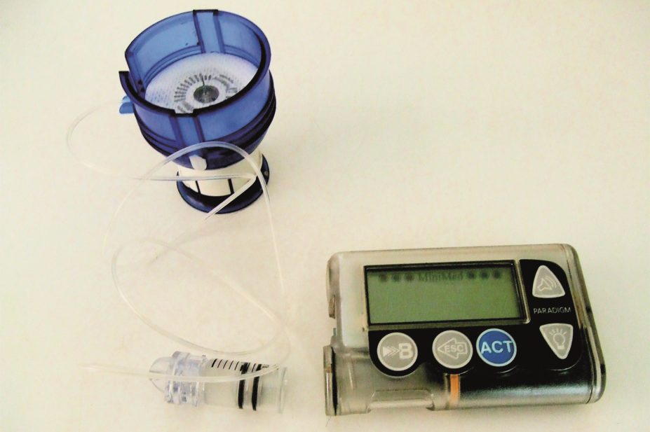 Study shows insulin pump (pictured) use in England and Wales was 30% of that in other countries. Researchers say the lower level of pump use in England/Wales may be due to relatively restrictive national guidelines on their use in paediatrics