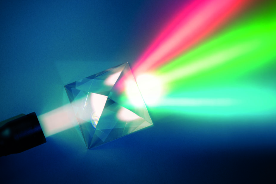 Light dispersion through a prism
