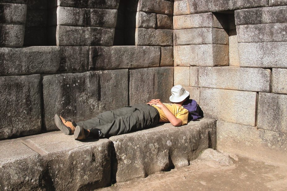 Research examining the lifestyle habits of hypertensive patients in Greece has suggested that taking a nap can improve blood pressure. In the image, a man takes a nap