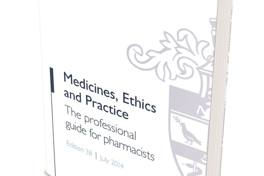 Cover of the 'Medicines, Ethics and Practice’ (MEP), the professional guide for pharmacists