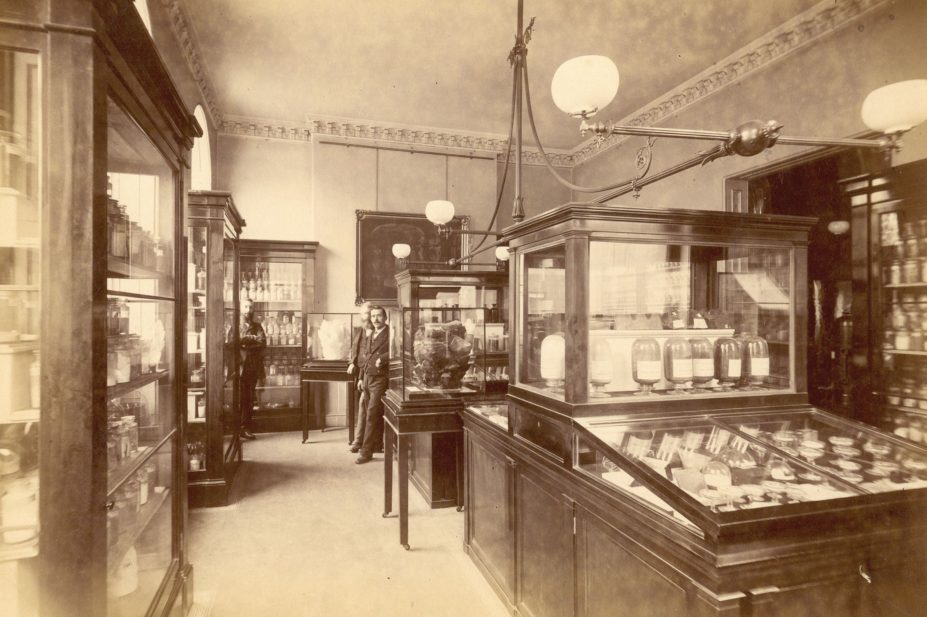 Photograph of the original Museum of the Royal Pharmaceutical Society