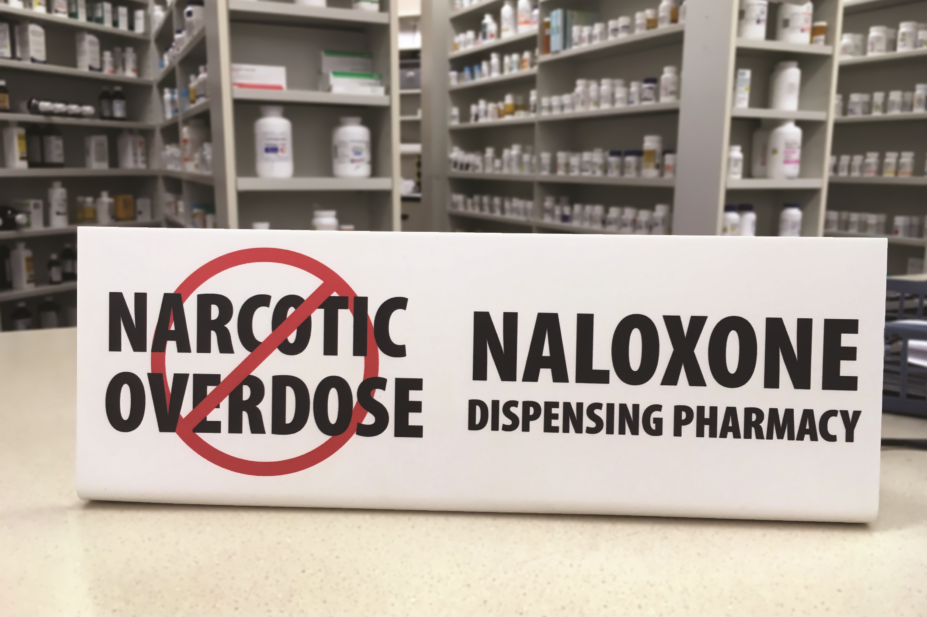 pharmacy supplying naloxone for harm reduction
