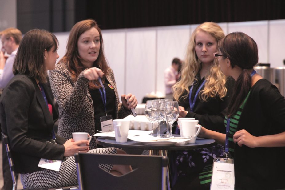 Attending a networking event is important particularly if you are looking for someone to collaborate with, want to share best practice or are even after a new job. In the image, a group of women networking during the recent RPS conference