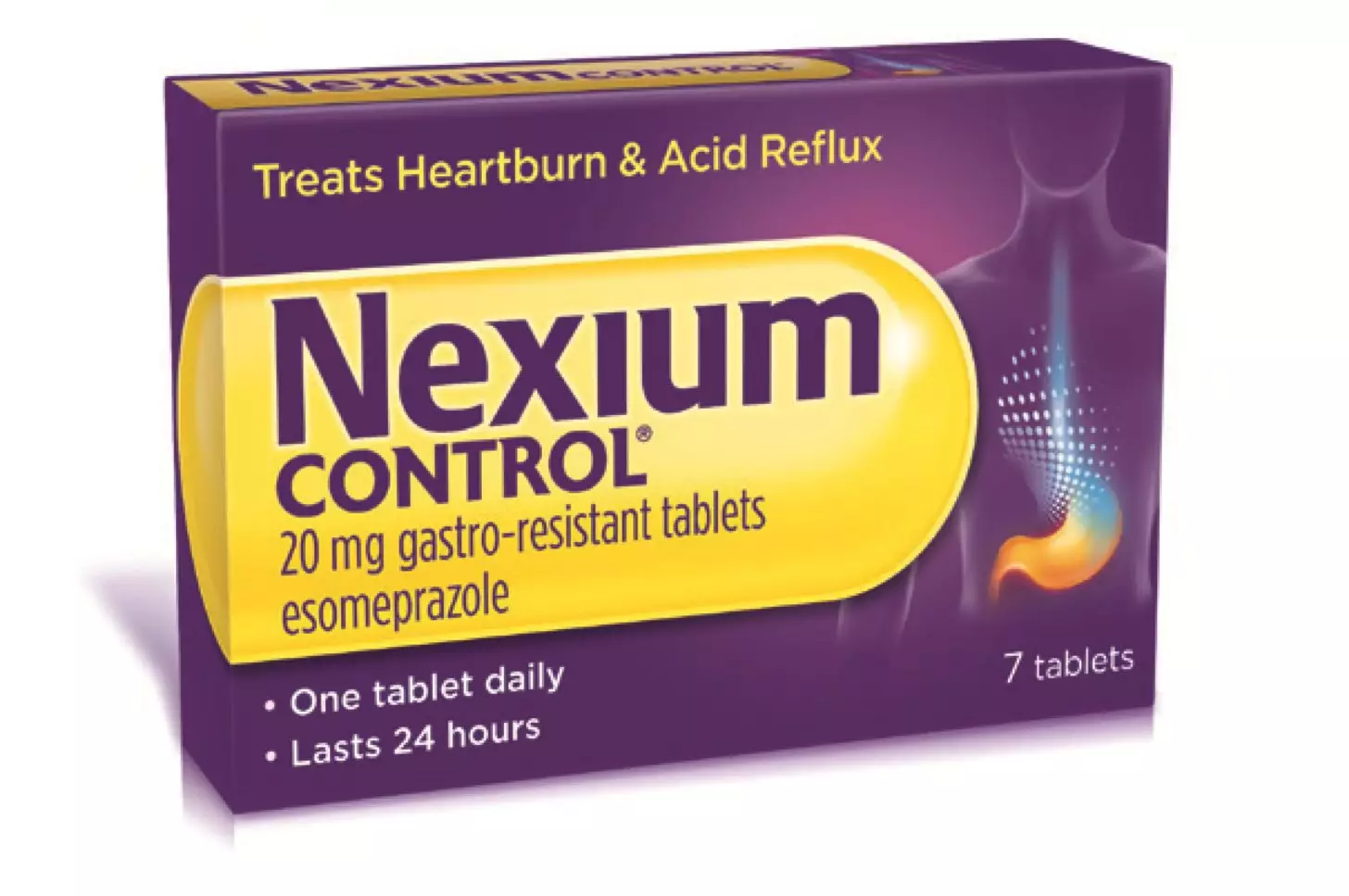 Nexium Control For 24hr relief and protection from heartburn The