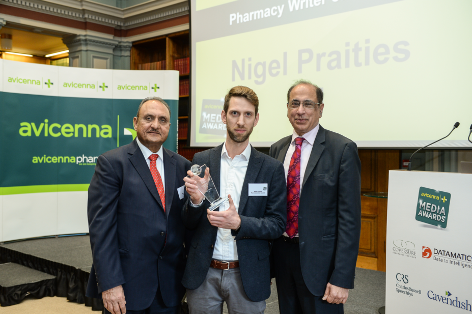 Nigel Praities winning award