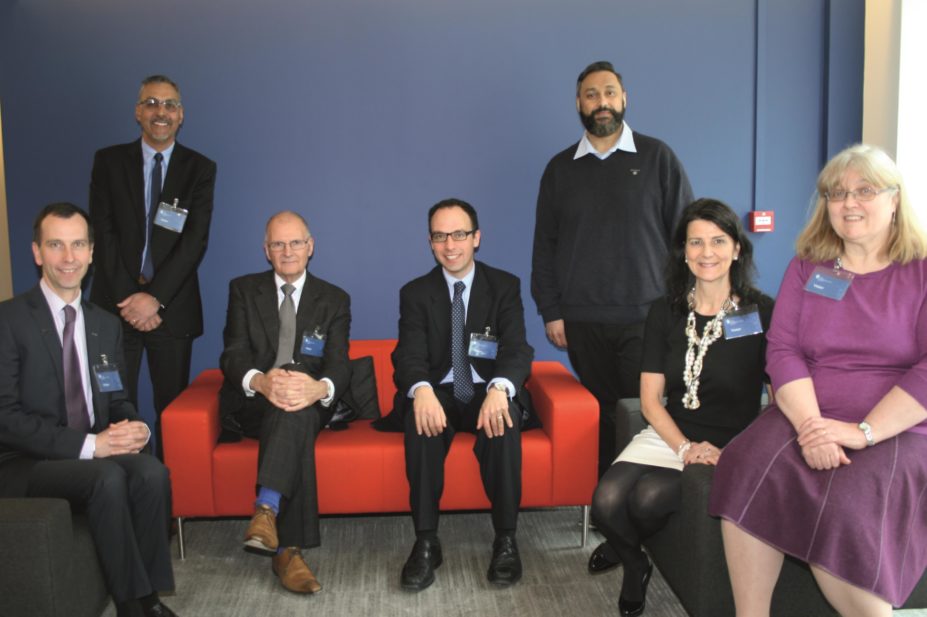 Group picture of the seven experts who attented a roundtable to discuss the treatment of dry eye in community pharmacy