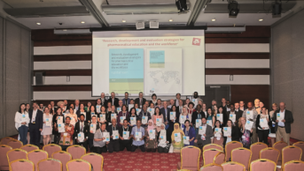 Group shot of Pharmaceutical Development Workforce taken during the FIP Congress in Seoul, South Korea