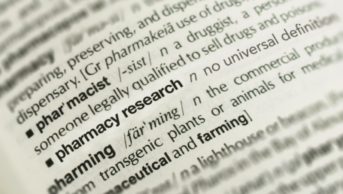 Pharmacy research in the dictionary