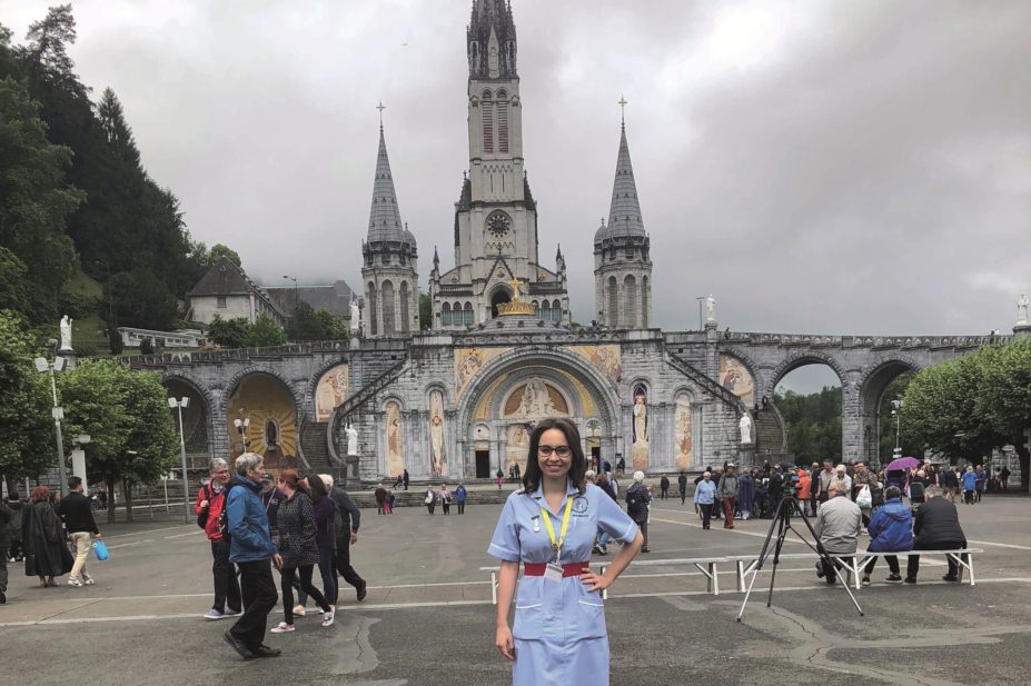 Charlotte Richardson, pharmacist in Lourdes, France
