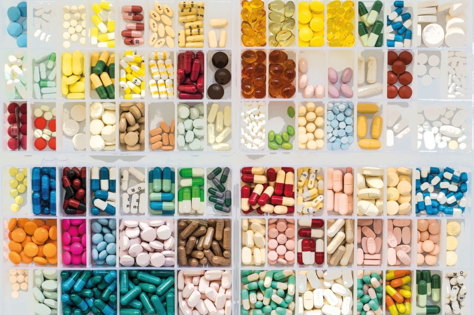 Pill box full of medicines