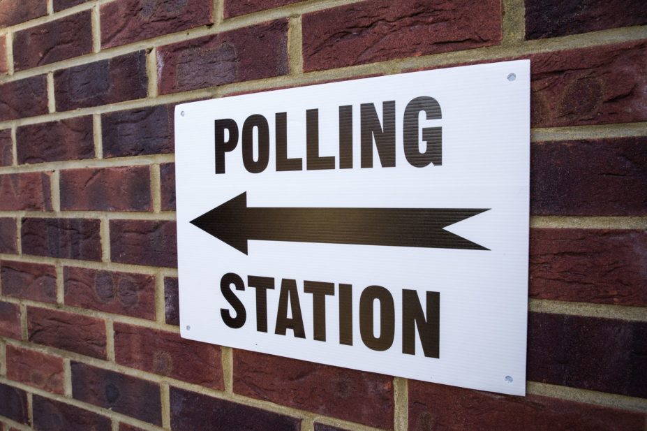Polling station signage