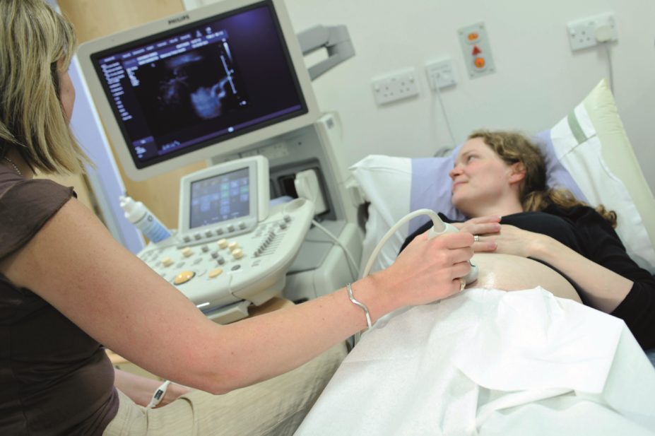 During pregnancy, physiological changes in all body systems occur to meet foetal requirements for growth and development and can impact on both the pharmacokinetic and pharmacodynamic effects of any drug therapy. Pictured, pregnant woman has an ultrasound