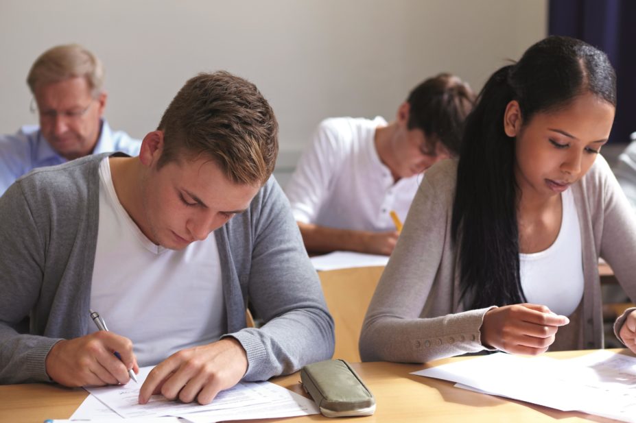 Students taking preregistration exam