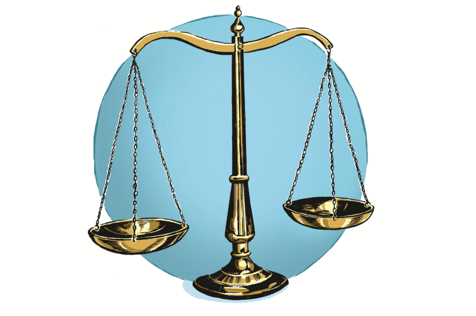 Illustration of legal scales