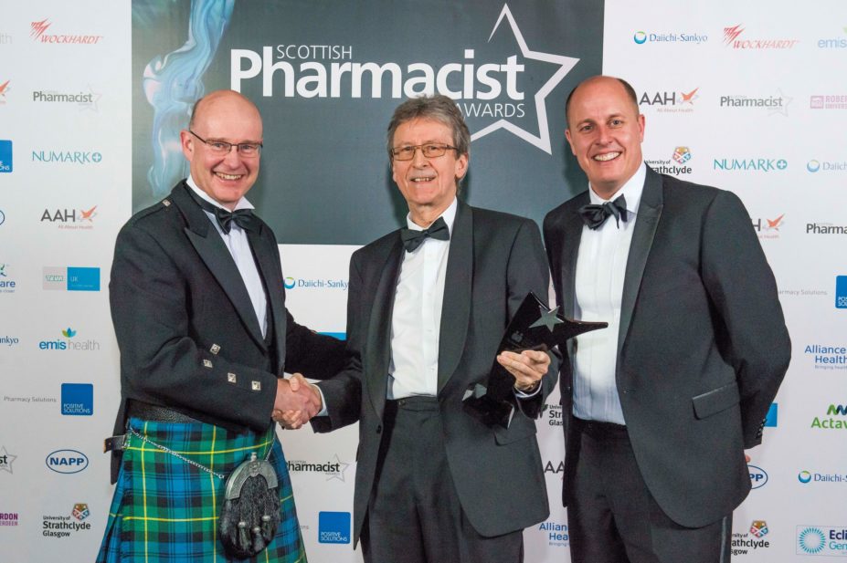 Alex MacKinnon receives the Scottish Pharmacy Award