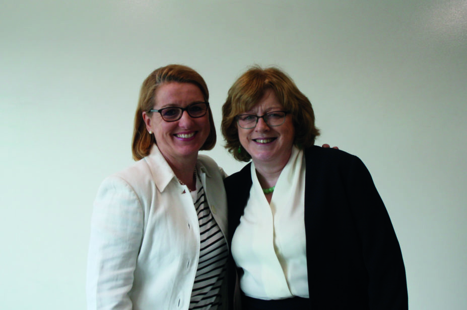 Sibby Buckle (left), vice chair of the English Pharmacy Board and Sandra Gidley, chair of the English Pharmacy Board