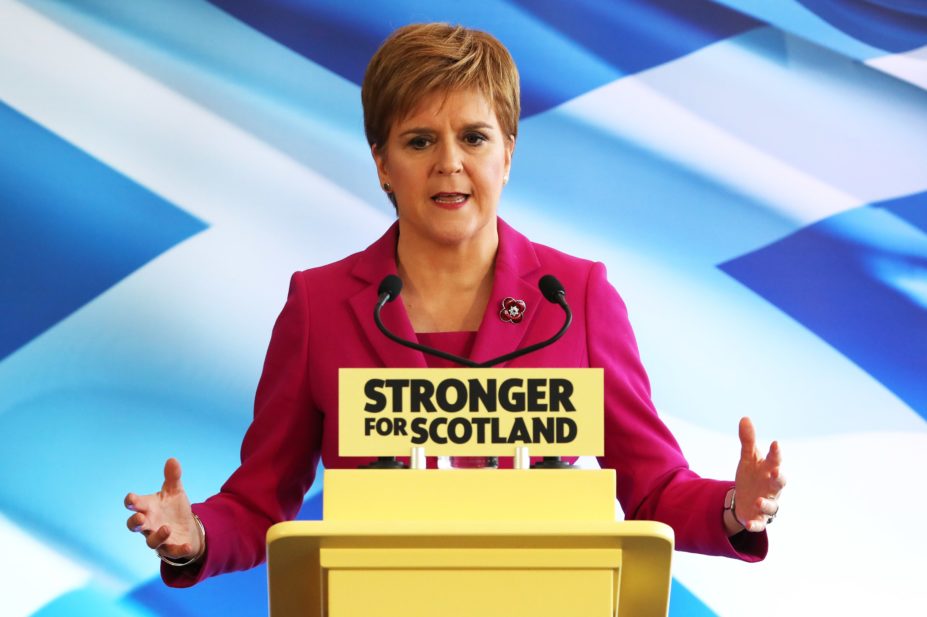 Nicola Sturgeon at launch of Scottish National Party manifesto 2019