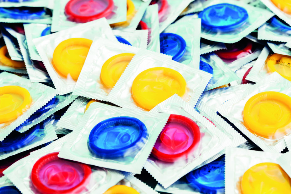 colourful condoms