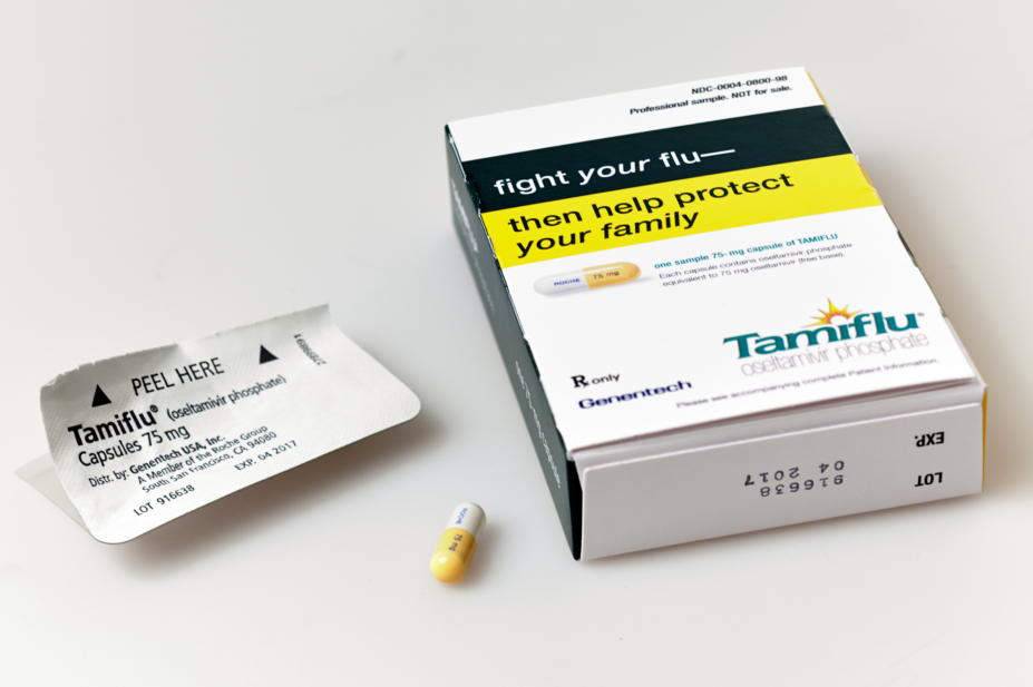 Tamiflu packaging and tablet