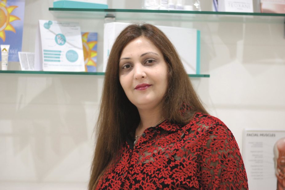 Tejal Sangani, aesthetics practitioner and owner of SaRivaa clinic is also an independent prescriber and pharmacist