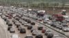 Traffic jam in the M25, UK