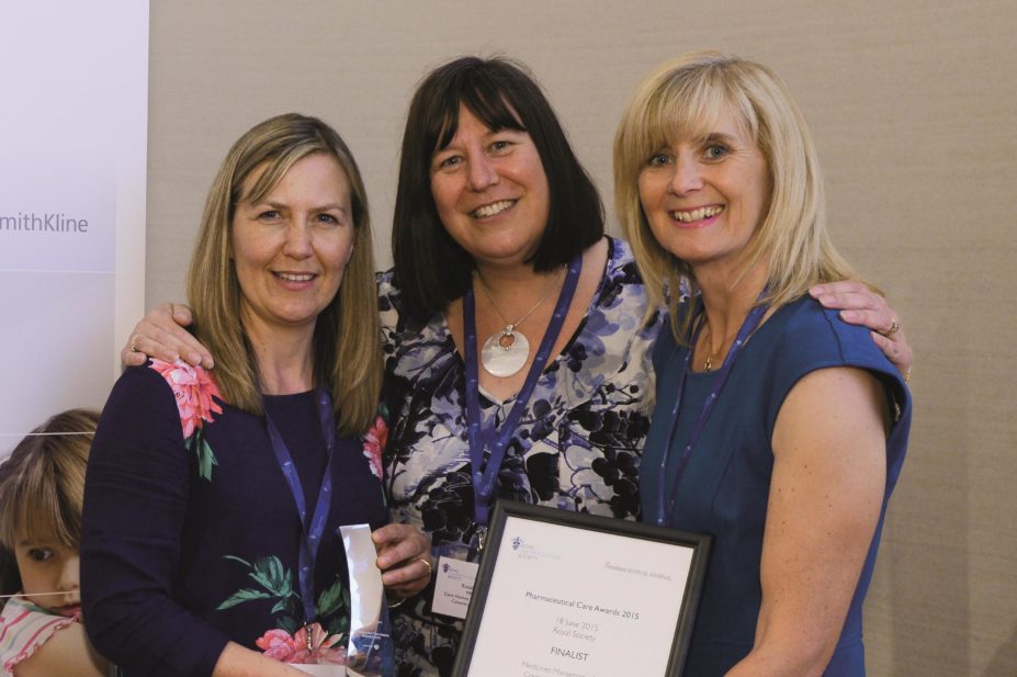A pharmacist-led project that used dedicated medication reviews to reduce the burden of polypharmacy on older patients has scooped the Pharmaceutical Care Award 2015. In the image, the winners of the award