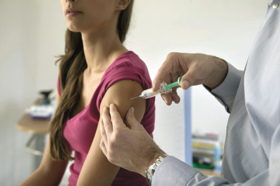 HPV vaccine being administered