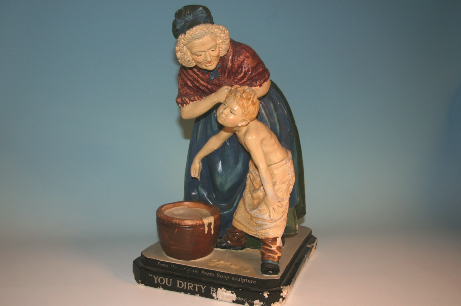 'You dirty boy!' statuette, circa 1800s