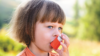 Young child with inhaler