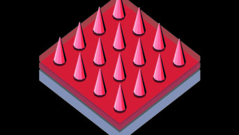 Illustration of a microneedle array