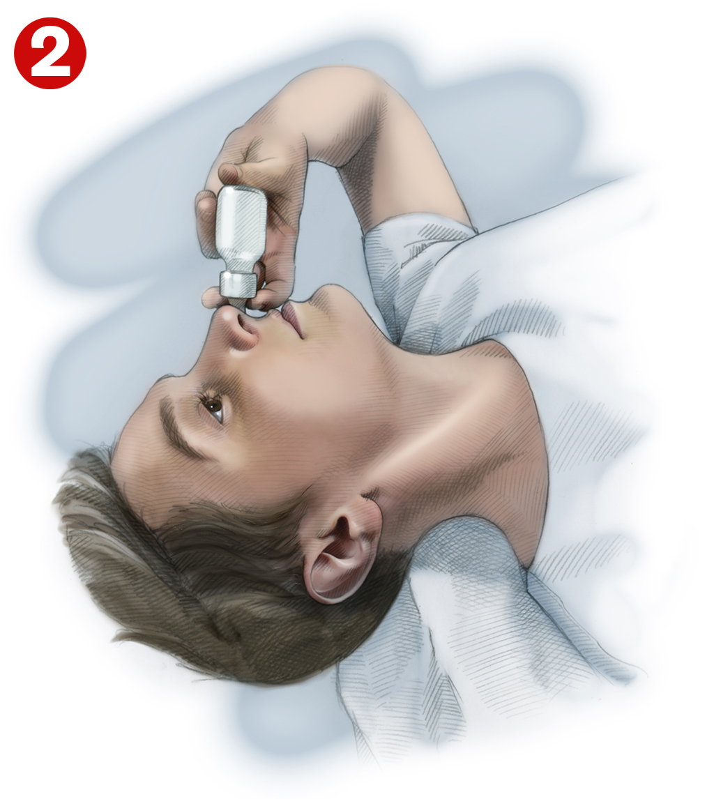 Image 2: Self-administration of nasal drops