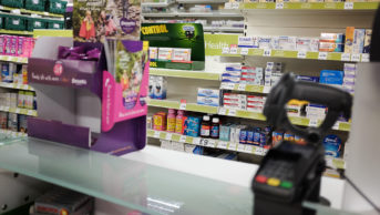 A pharmacy counter in a UK supermarket