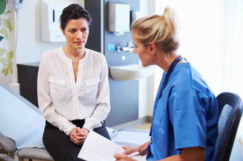 woman having consultation with medical professional