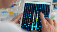 genetic test results on tablet screen