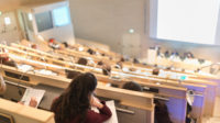 Image of students in a lecture hall at university