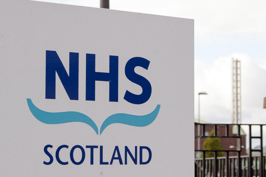 NHS Scotland sign outside the Golden Jubilee National Hospital and The West of Scotland Regional Heart & Lung Centre, Dalmuir, Clydebank, Scotland