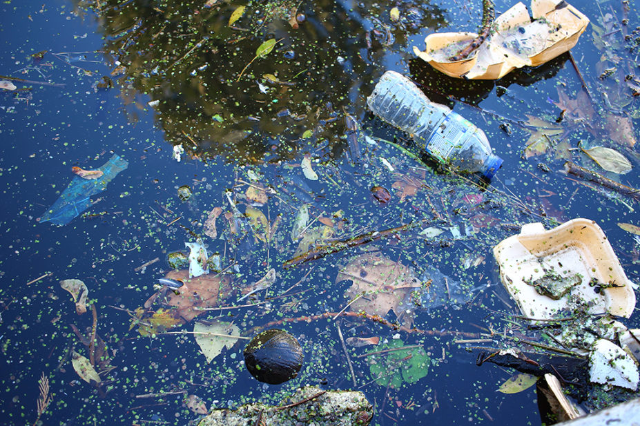 UK river showing pollution