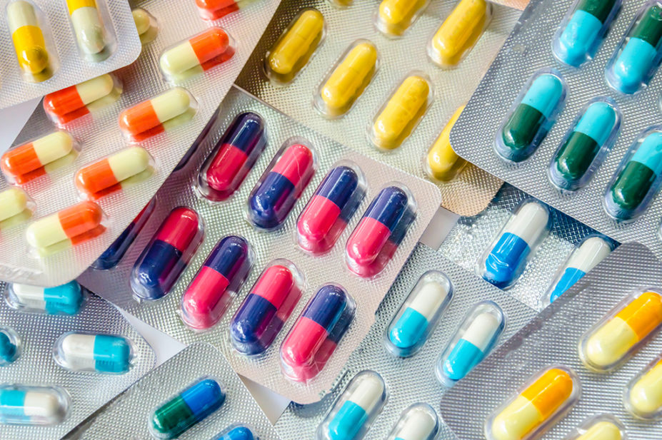 antibiotic pills in blister packs