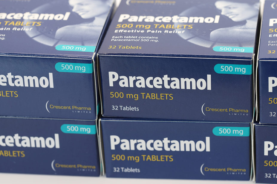 Boxes of paracetamol