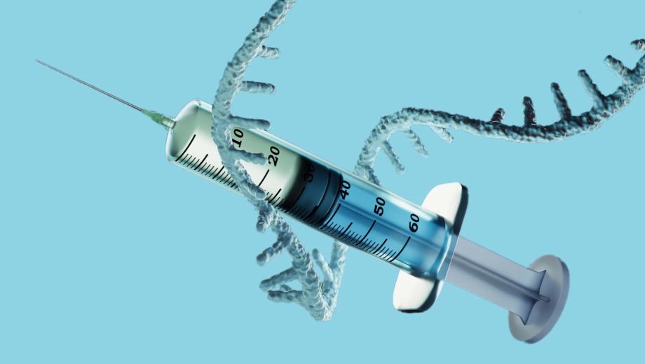 mRNA syringe illustration