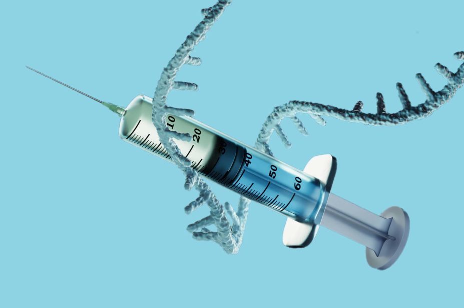 mRNA syringe illustration