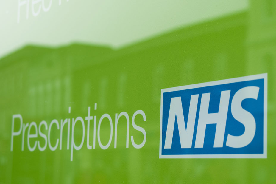 NHS prescriptions sign