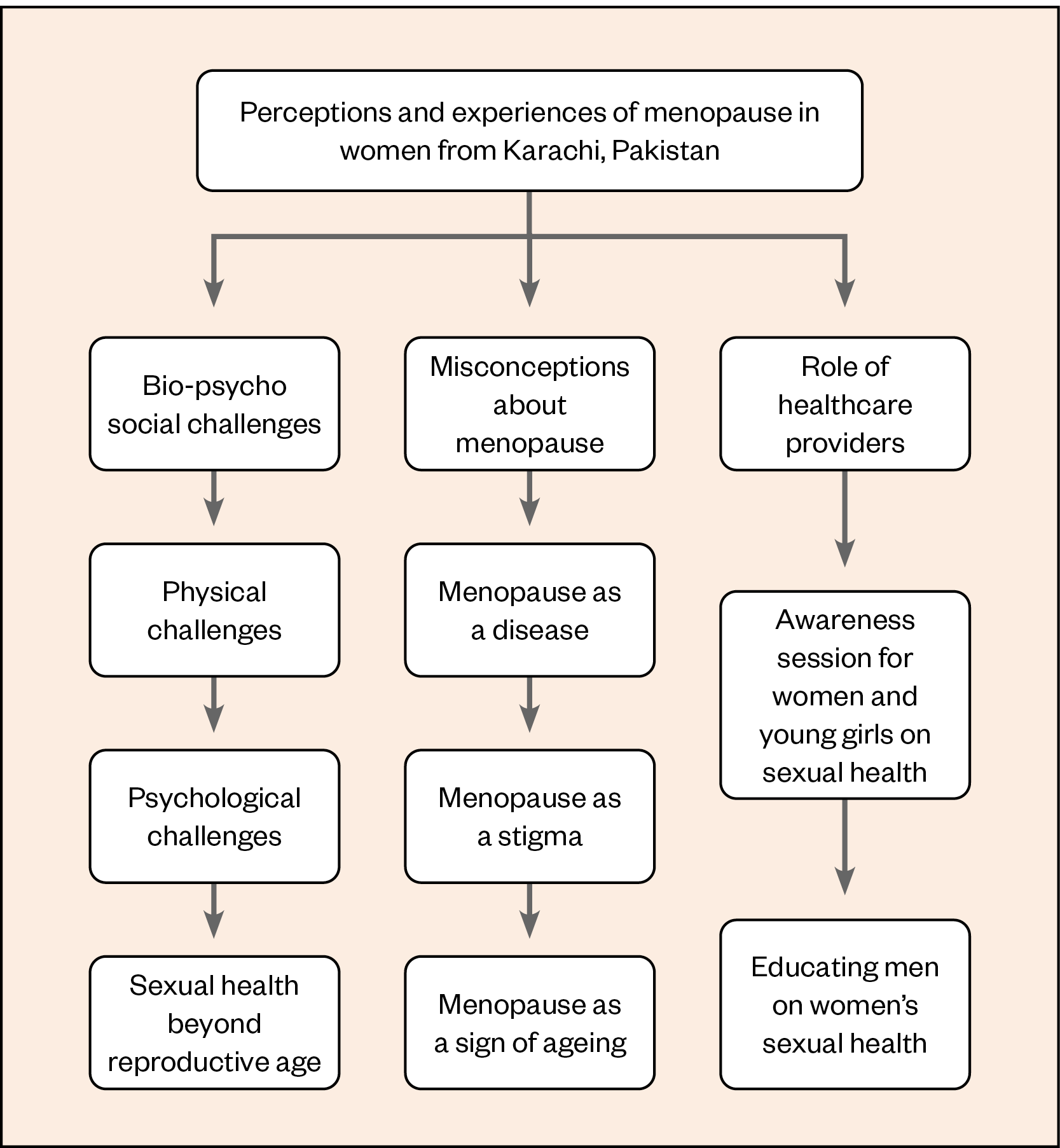 Figure 2: Perceptions and experiences of menopause in women from Karachi, Pakistan